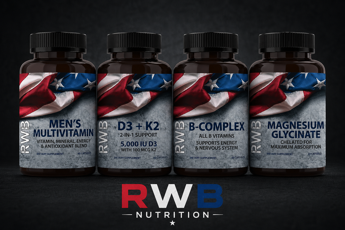 Foundation Stack — Men's Multivitamin, D3+K2, B-Complex, Magnesium Glycinate